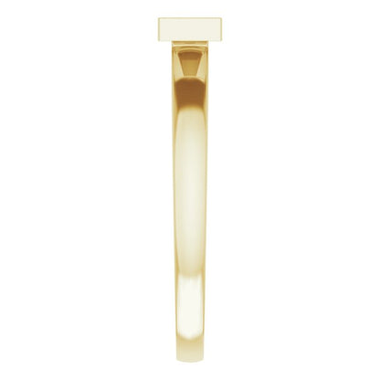 14K Yellow 16x4 mm Rectangle Signet Ring