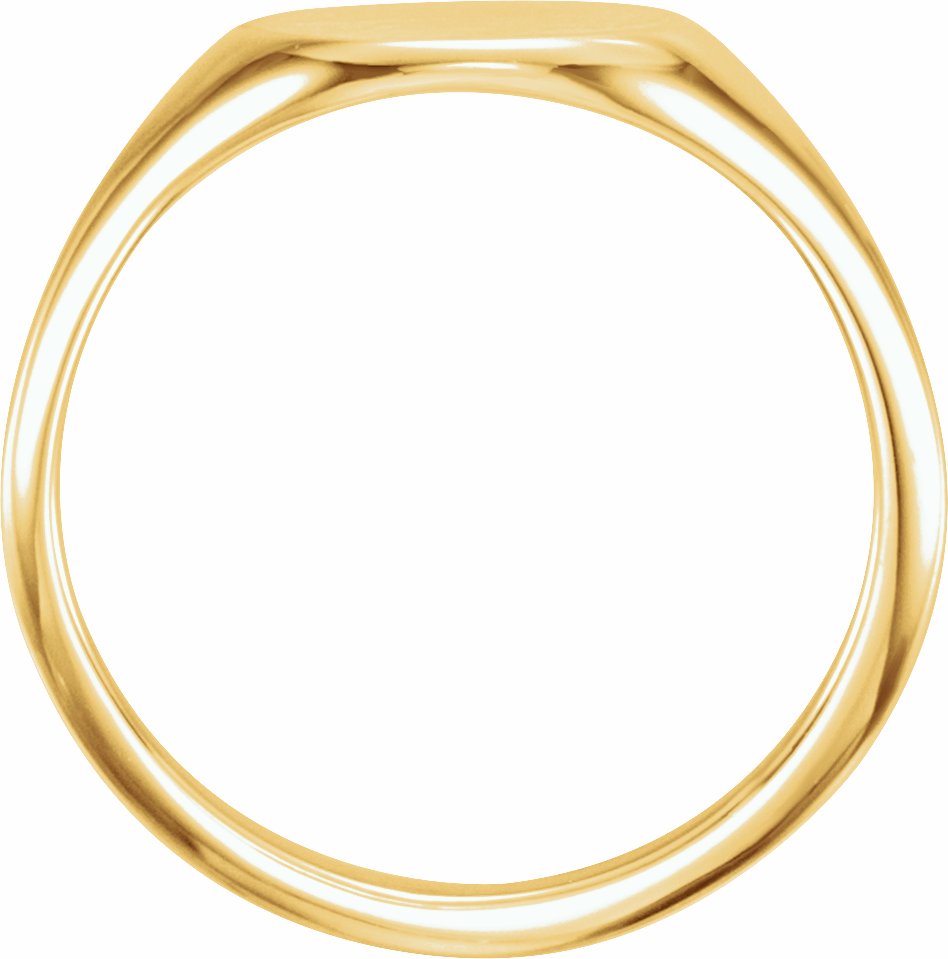 14K Yellow 11x9 mm Oval Signet Ring