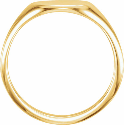 14K Yellow 11x9 mm Oval Signet Ring