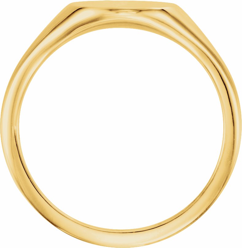 14K Yellow 11x9 mm Oval Signet Ring