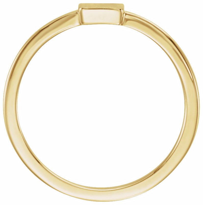 14K Yellow 7x5 mm Rectangle Signet Ring
