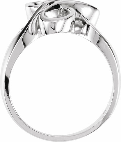 14K White Freeform Ring
