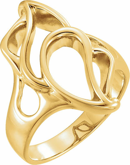 14K Yellow Freeform Ring