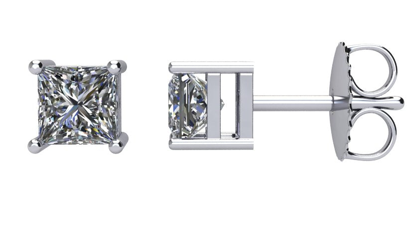 14K White 1 CTW Diamond Earrings