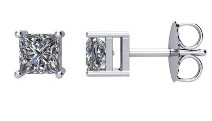 14K White 1 CTW Diamond Earrings