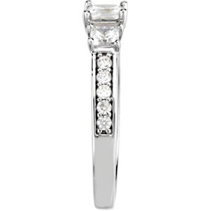 14K White 7/8 CTW Diamond Engagement Ring