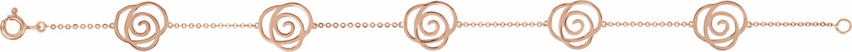 14K Rose Floral-Inspired Bracelet
