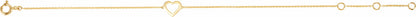 14K Yellow Heart Design 7 Bracelet