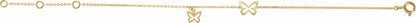 14K Yellow Butterfly Design 7 Bracelet