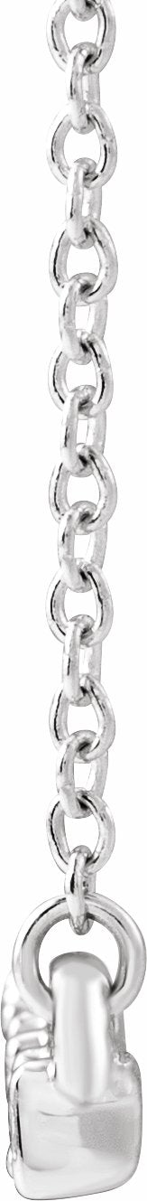 14K White 1/3 CTW Diamond Bar 16-18 Necklace