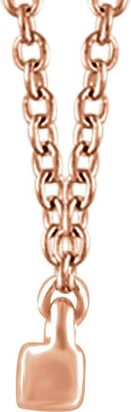 14K Rose 1/3 CTW Diamond Bar 16-18 Necklace