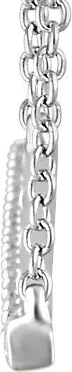 14K White 1/2 CTW Diamond Bar 16-18 Necklace