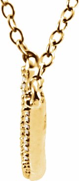14K Yellow 1/6 CTW Diamond Bar 16-18 Necklace
