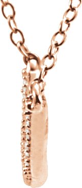 14K Rose 1/6 CTW Diamond Bar 16-18 Necklace