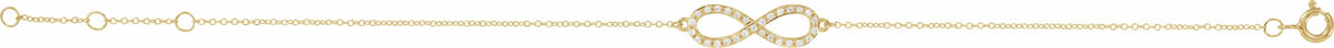 14K Yellow 1/6 CTW Diamond Infinity-Inspired 8 Bracelet