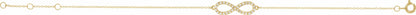 14K Yellow 1/6 CTW Diamond Infinity-Inspired 8 Bracelet