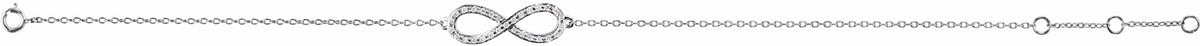 14K White 1/6 CTW Diamond Infinity-Inspired 8 Bracelet