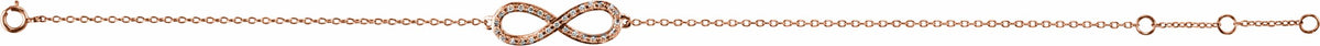 14K Rose 1/6 CTW Diamond Infinity-Inspired 8 Bracelet