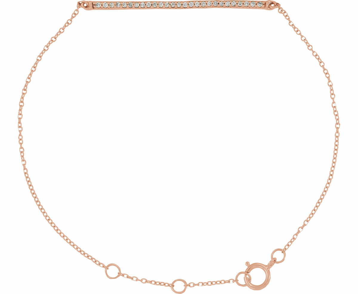 14K Rose 1/6 CTW Diamond 6-8 Bracelet