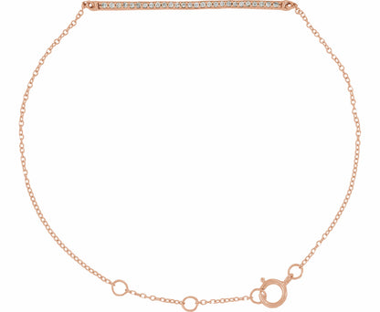 14K Rose 1/6 CTW Diamond 6-8 Bracelet