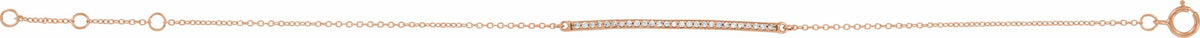 14K Rose 1/6 CTW Diamond 6-8 Bracelet