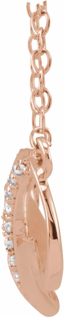 14K Rose .025 CTW Diamond 16-18 Necklace