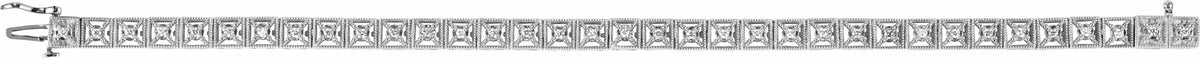 14K White 1/2 CTW Diamond Fashion Tennis 7 Bracelet