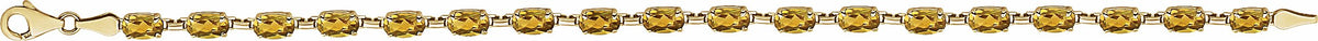 14K Yellow Citrine 7.25 Bracelet
