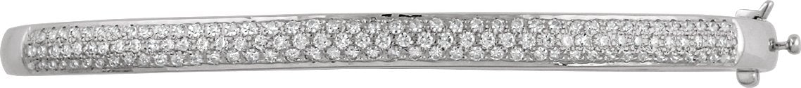 14K White 1 CTW Diamond Pave' Bracelet