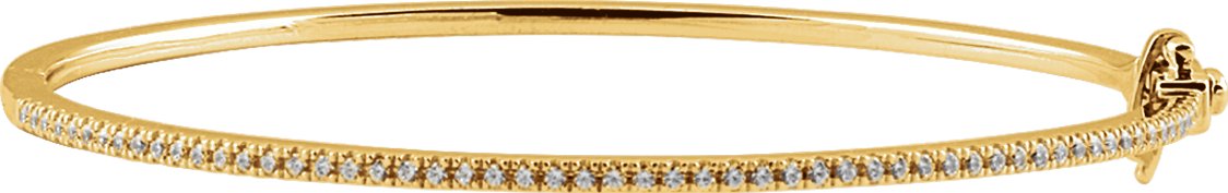 14K Yellow 1/2 CTW Diamond Pave' 7 Bracelet