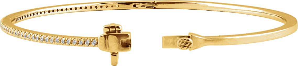 14K Yellow 1/2 CTW Diamond Pave' 7 Bracelet