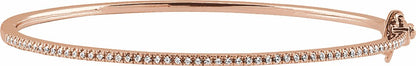 14K Rose 1/2 CTW Diamond Pave 7 Bracelet