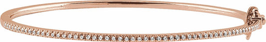 14K Rose 1/2 CTW Diamond Pave 7 Bracelet