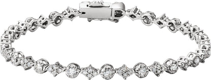 14K White 2 1/2 CTW Diamond 7.5 Bracelet