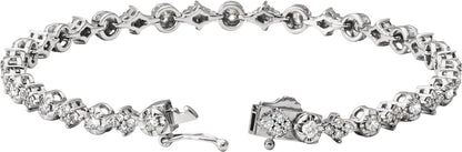 14K White 2 1/2 CTW Diamond 7.5 Bracelet