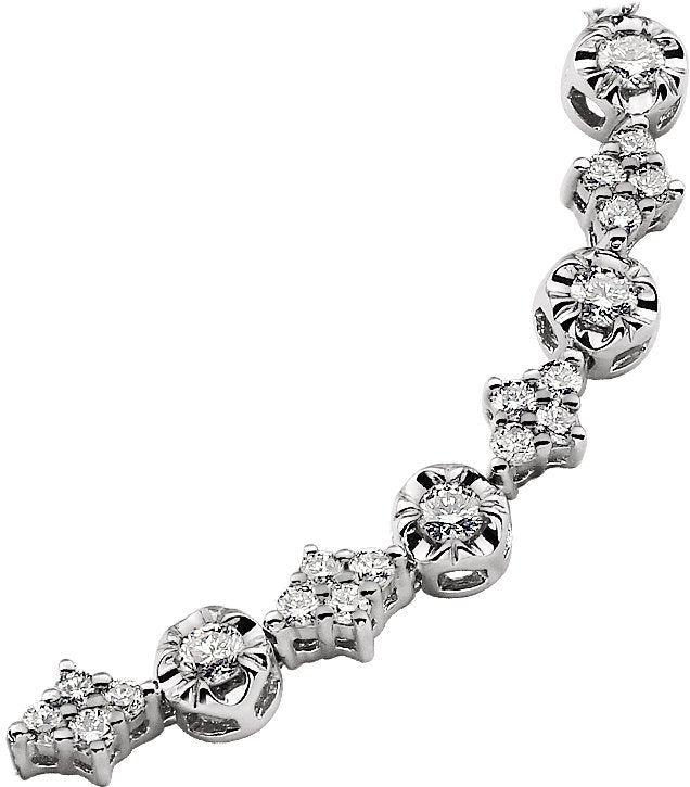 14K White 2 1/2 CTW Diamond 7.5 Bracelet