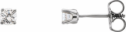 14K White 1/5 CTW Diamond Earrings