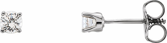 14K White 1/5 CTW Diamond Earrings