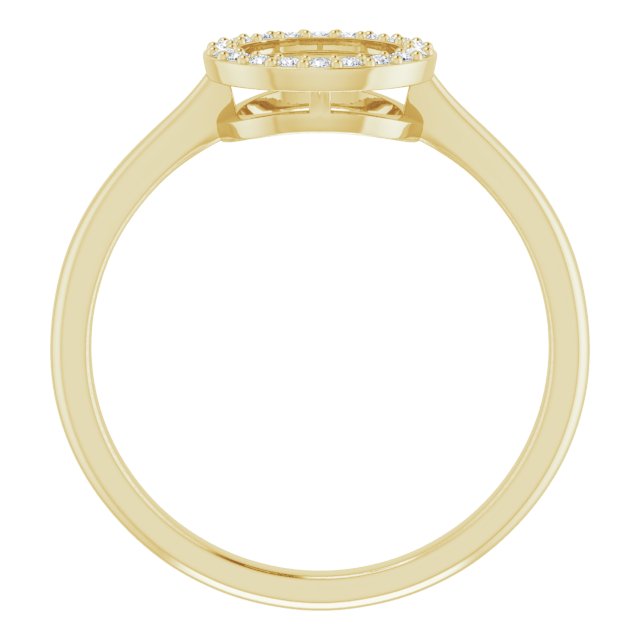 14K Yellow 1/10 CTW Diamond Circle Ring