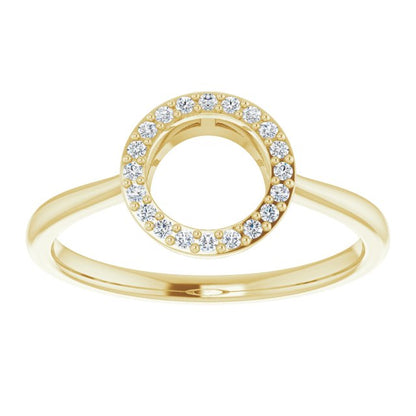 14K Yellow 1/10 CTW Diamond Circle Ring