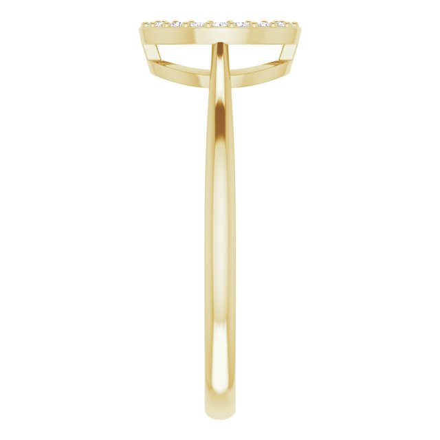 14K Yellow 1/10 CTW Diamond Circle Ring