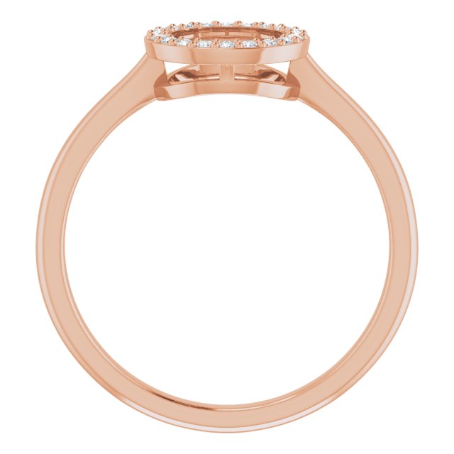 14K Rose 1/10 CTW Diamond Circle Ring
