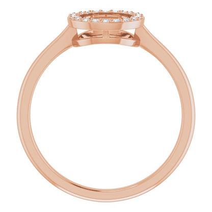 14K Rose 1/10 CTW Diamond Circle Ring