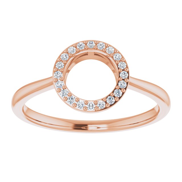 14K Rose 1/10 CTW Diamond Circle Ring