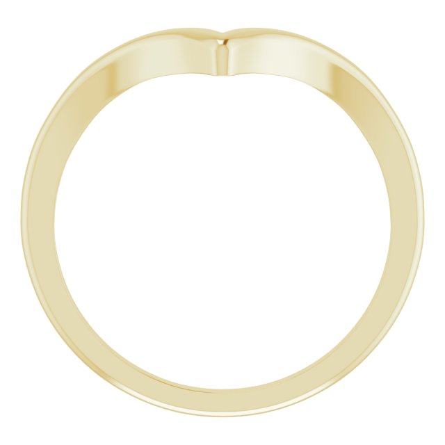 14K Yellow V Ring