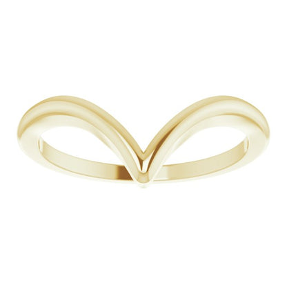14K Yellow V Ring