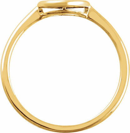 14K Yellow 8 mm Circle Ring