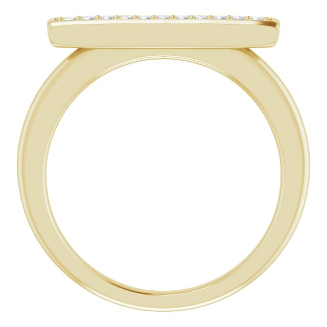 14K Yellow 1/10 CTW Diamond Bar Ring