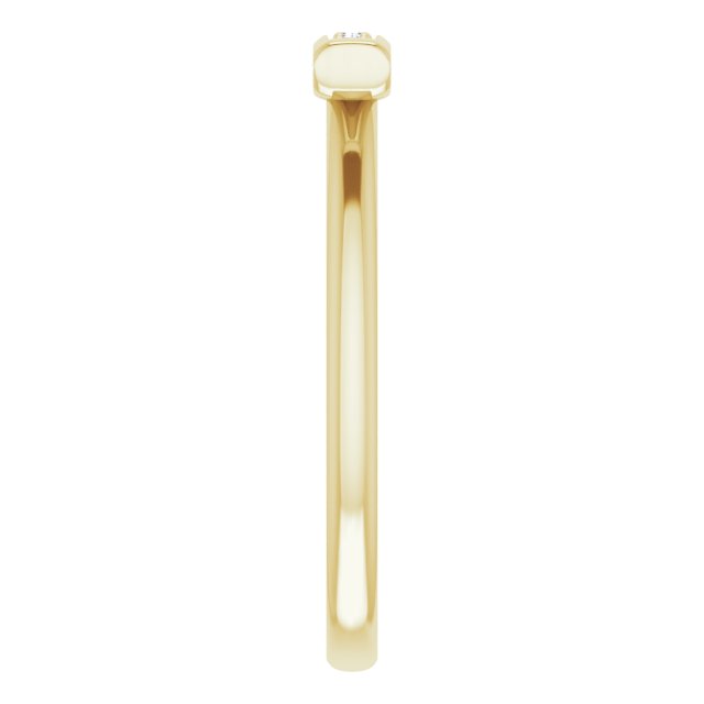 14K Yellow 1/10 CTW Diamond Bar Ring