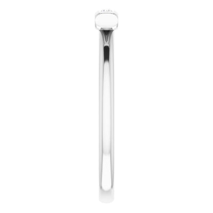14K White 1/10 CTW Diamond Bar Ring